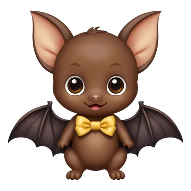 baby bat with a bow sticker