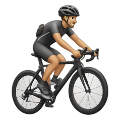 Ciclista haciendo caballito sticker