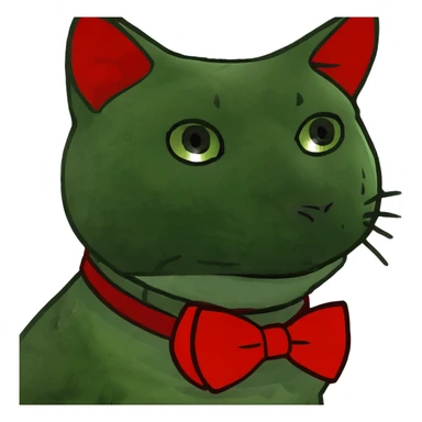 Domestic shorthair brown cat sticker