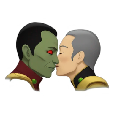 Garak kissing Bashir sticker