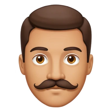 handsome man with mustache sticker