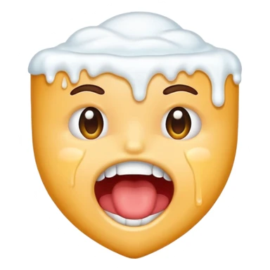 frothing mouth sticker