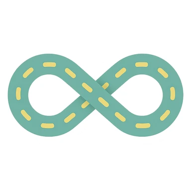an infinity symbol shaped road sticker
