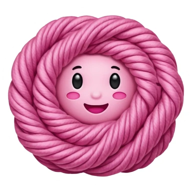 pink yarn sticker