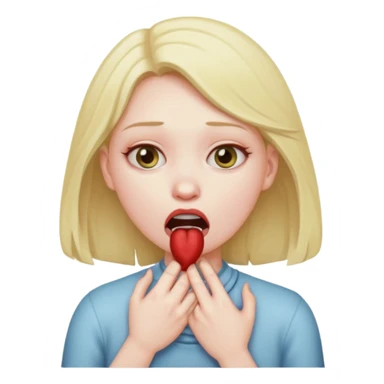 Girl chocking her self sticker