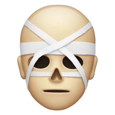 bandaged eye on skull sticker