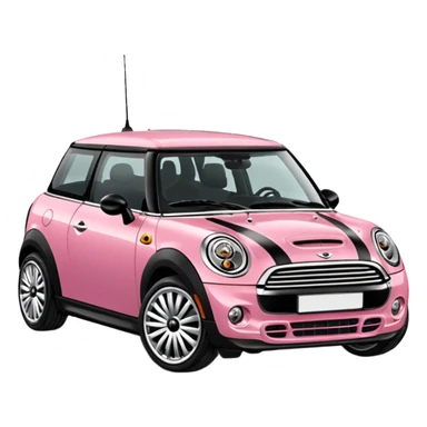 pembe mini cooper emojisi hazırlar mısın sticker