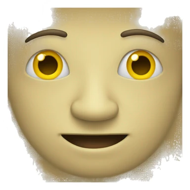 yellow man smiling with only one eye sticker