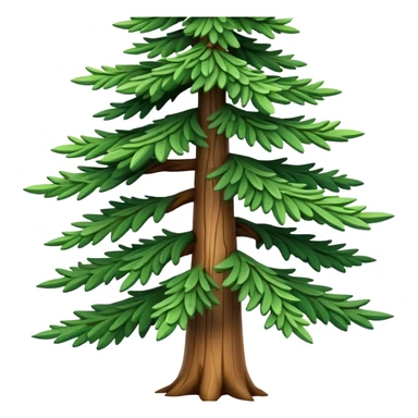 generate realistic detailed pine tree in 3d style sticker