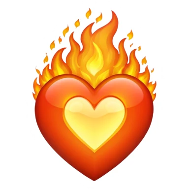 Heart flaming  sticker