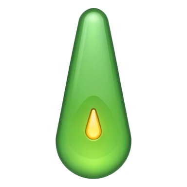 make exclamation sign inlight green color emoji sticker