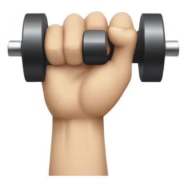 one white arm with dumbbell sticker