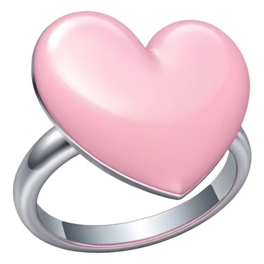 light pink heart and ring  sticker