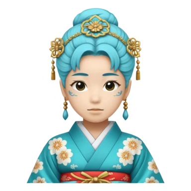 chafaris japonesas ciano sticker