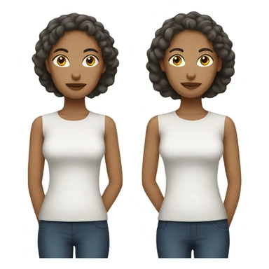 White Twin women sticker