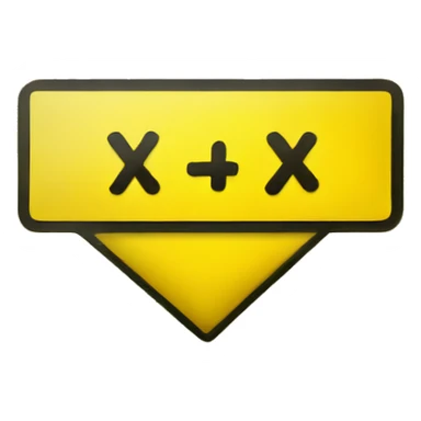 approimate math sign in yellow color with  transparant background sticker