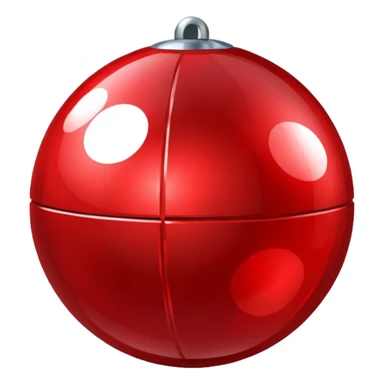 Disco Birthday Ball with red shine sticker