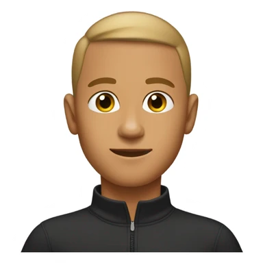 boy with tanned skin, short buzz cut, no facial hair, wearing a smart quarter zip jumper. sticker