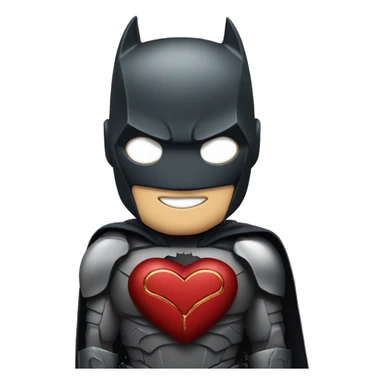 Batman with iron man heart sticker