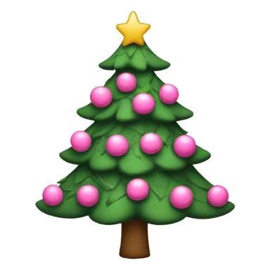 christmas tree pink themed  sticker