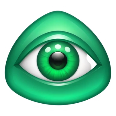 emerald with eyes  sticker