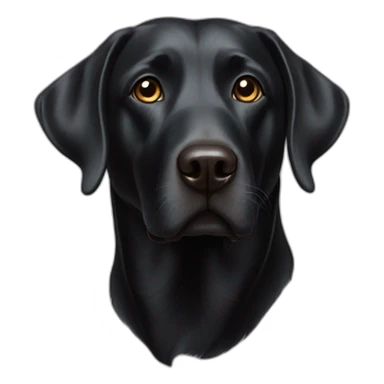 old black labrador portrait sticker