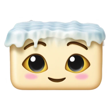 Anthropomorphic bar soap long eyelashes sticker