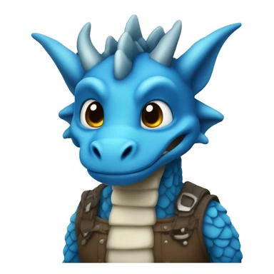 Blue working dragon  sticker
