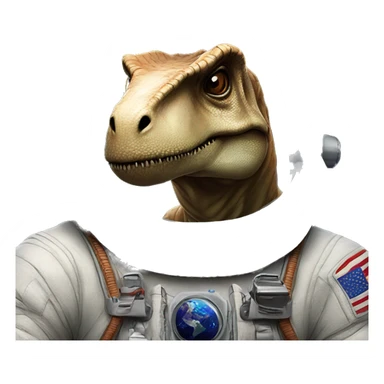 astronaut t-rex sticker