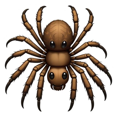 Hairy tarantula  cartoon -style/cute and transparent for a sticker  sticker