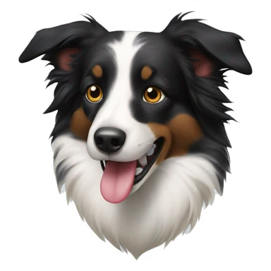 Border collie with tongue out sticker