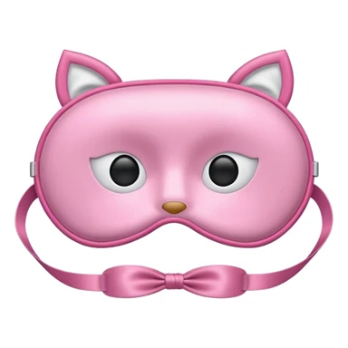 Pink sleeping mask with no eye holes  sticker