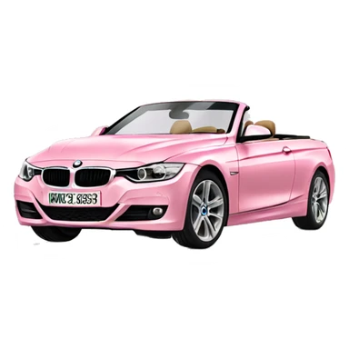 BMW 3 series convertible pastel pink sticker
