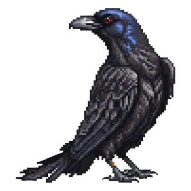 black raven bird sticker