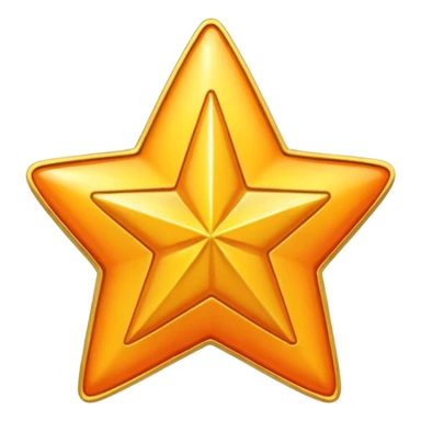 A star coin coin is yellow and star is orange sticker