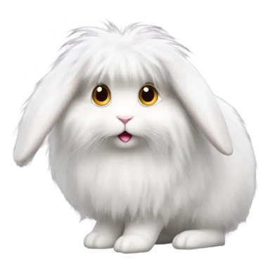 The Angora rabbit is in shock sticker