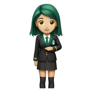 Japanese teen girl Starbucks uniform  sticker