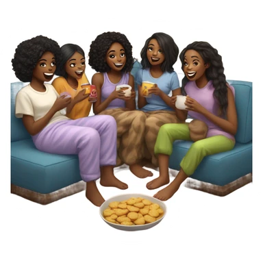 Black girl sleepover  sticker