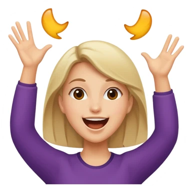 Really excited girl celebrating  sticker