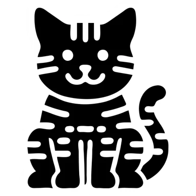 A smiling Bengal cat sticker