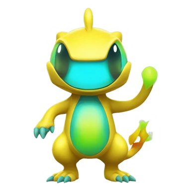 Shiny Colorful Neon Colors Fakémon-Pokémon-Creature Full Body sticker