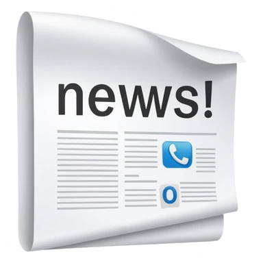 A paper sheet with word NEWS on it sticker