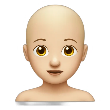 A child with a bald spot sticker