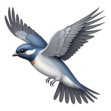 Swallow flight sticker