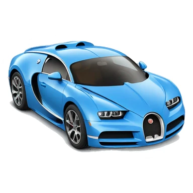 A blue car from bugatti  sticker