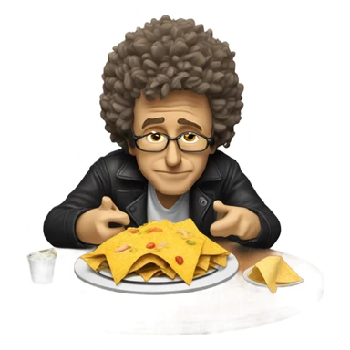 Bob Dylan eating nachos sticker