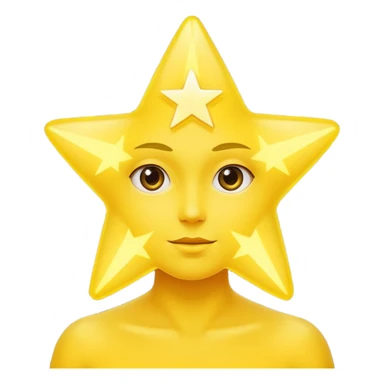 Star with a human body sticker