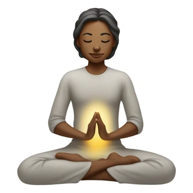 A person meditating and radiating positive energ sticker