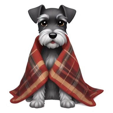 Mini schnauzer in blanket  sticker