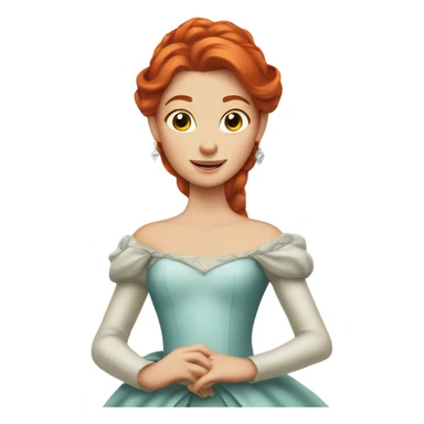 Redhead as a princess  sticker